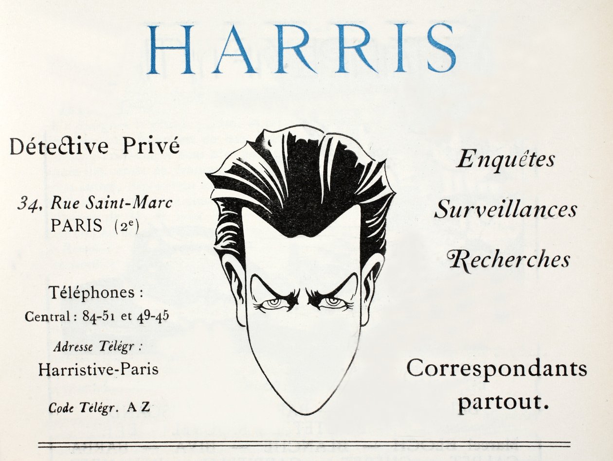 Harris - Özel Dedektif (pochoir baskı) by French School