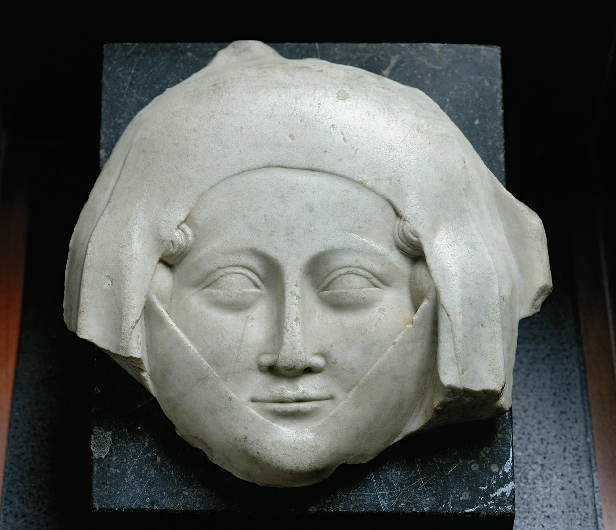 Bir kadın heykelinin başı (mermer) by French School