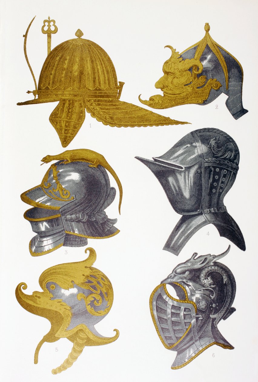 Kasklar, 1873 by French School