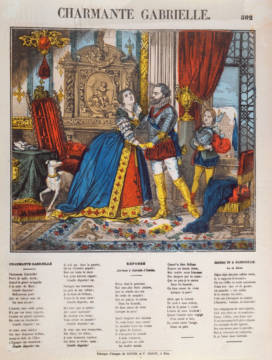 Henri IV (1553-1610), Fransa Kralı ve Metresi Gabrielle dEstrees (1573-99) by French School