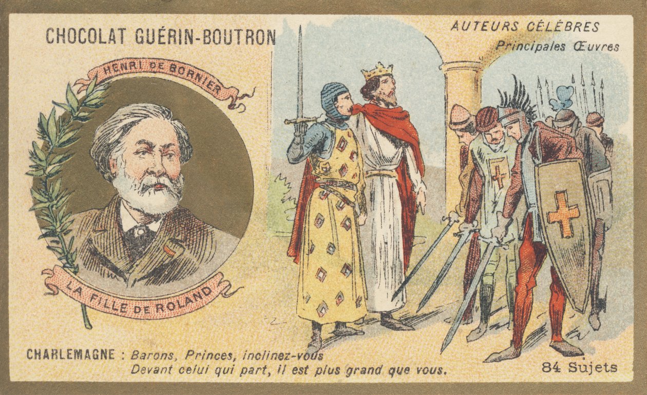 Henri de Bornier (1825-1901), oyun yazarı, şair, Fransız yazar, “La fille de Roland”ın yazarı, 4 perdelik drama by French School