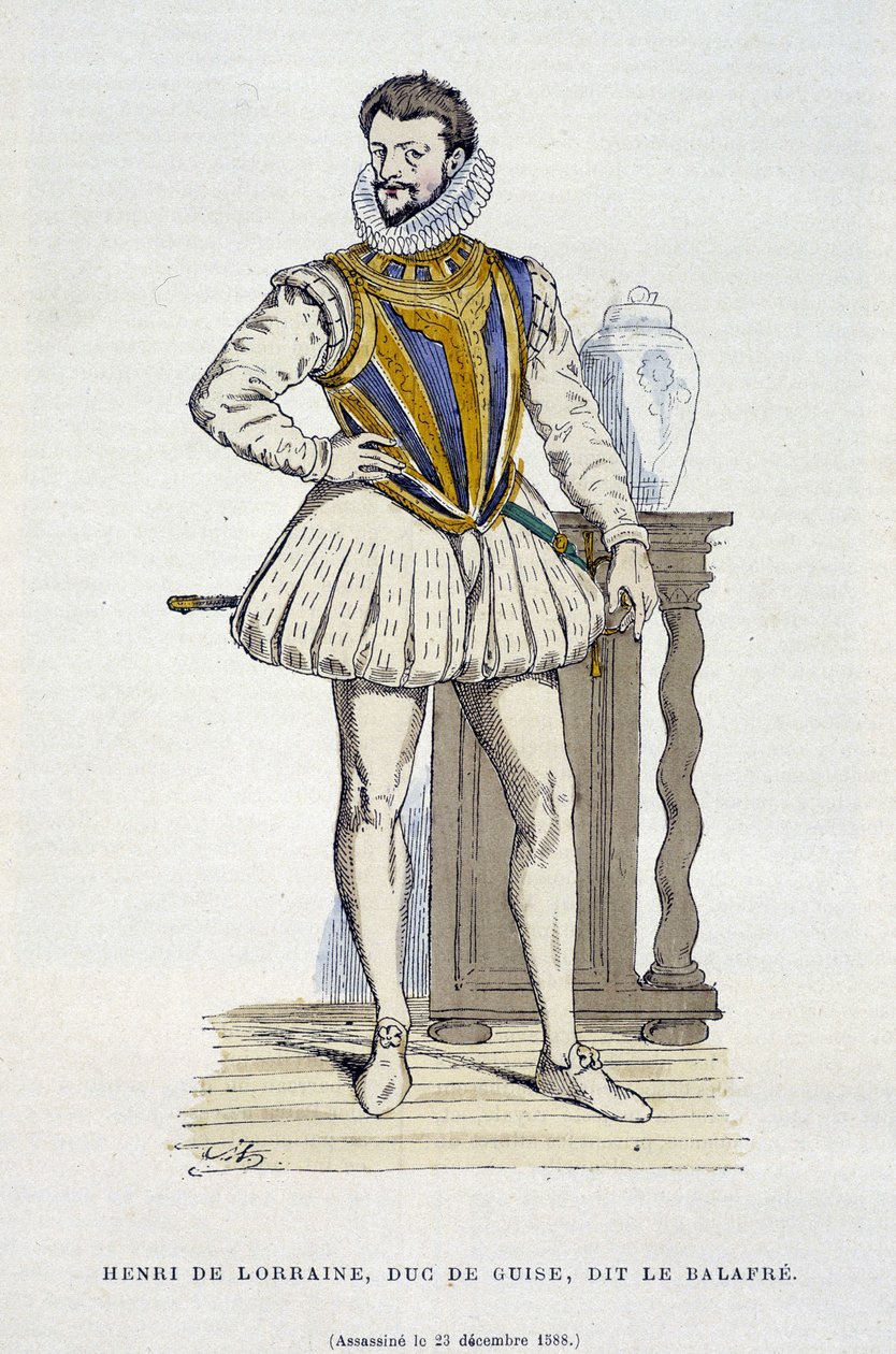 Henri de Lorraine, Guise Dükü, dit le Balafré (1550 - 1588) - Augustin tarafından “Yüzyıllar boyunca Fransa ve Fransız” da by French School