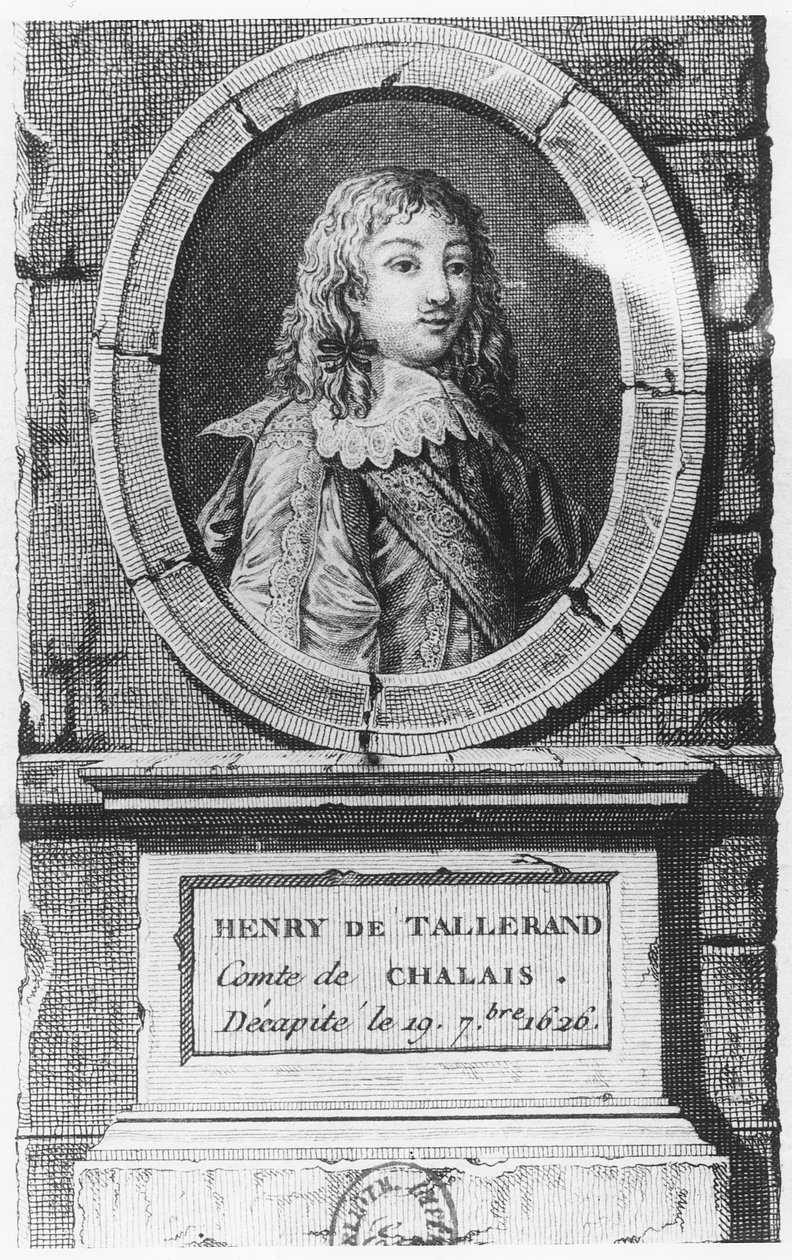 Henri de Talleyrand, Chalais Kontu (gravür) by French School