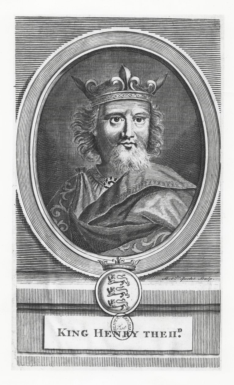 Henry II, İngiltere Kralı (gravür) by French School