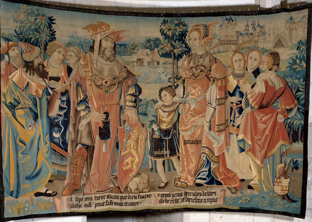 Libyalı Herkül, eşi Galathee ve oğlu Galathes ile MÖ 1713
