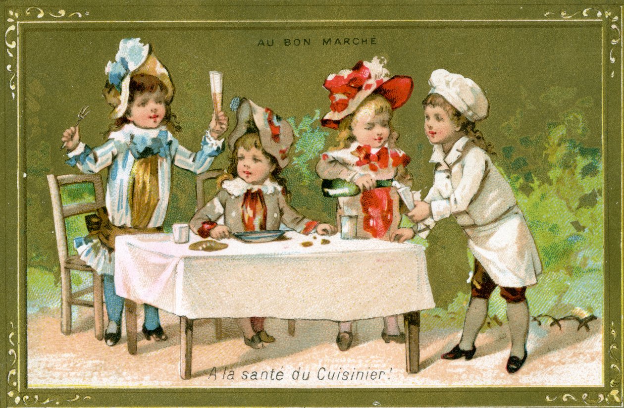 İşte Aşçıya!, Bon Marché Alışveriş Merkezi promosyon kartı, 1890 dolayları by French School