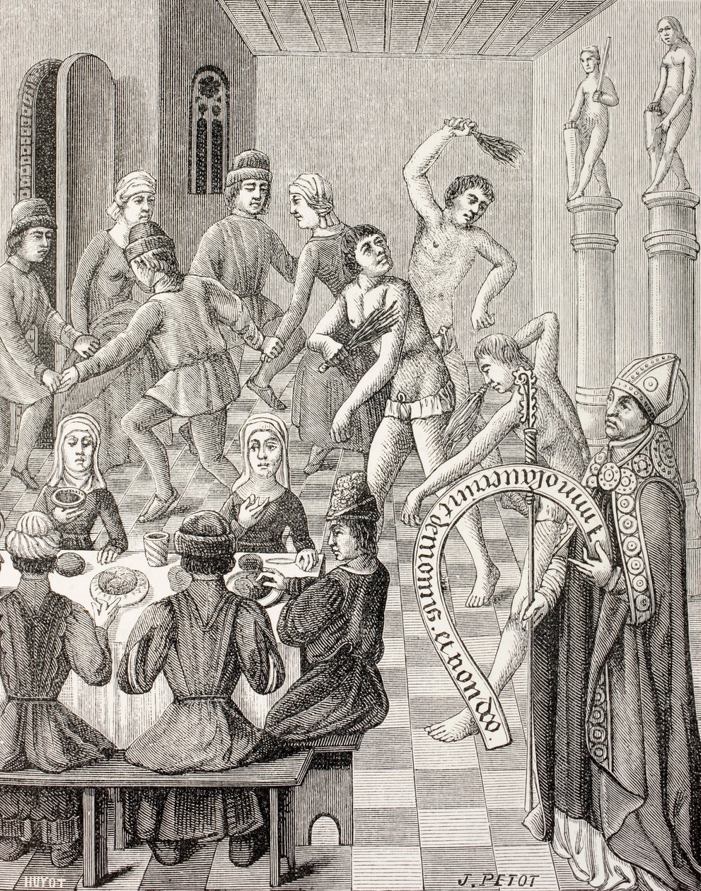 Flagellantların Sapkınlığı, c.1880 (lito) by French School