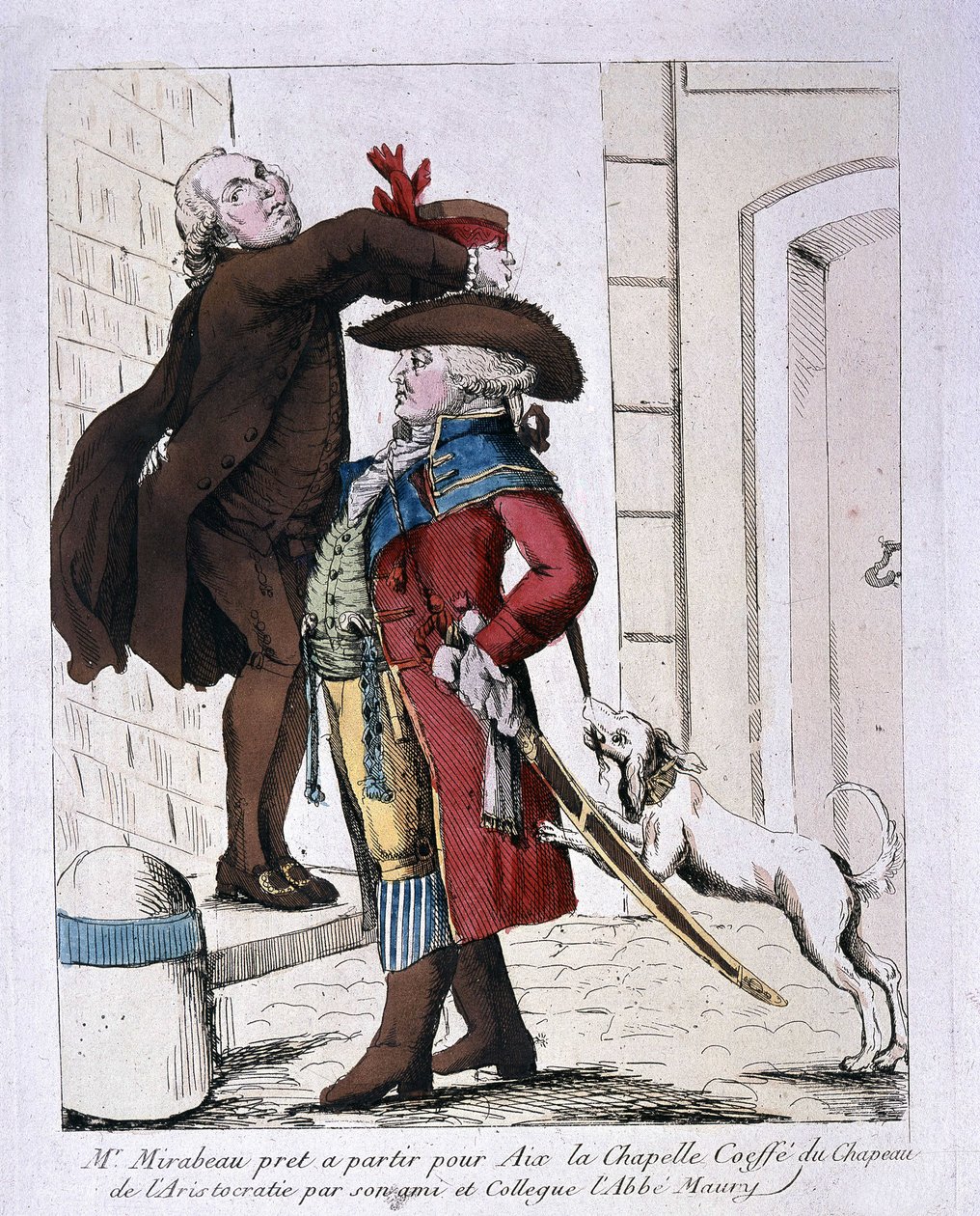 Honore Gabriel (Honore-Gabriel) Riqueti, Abbé Maury tarafından Aristokrasinin Şapkasını Giyen Mirabeau (1749-1791), 18. yüzyılın sonlarında Aachen