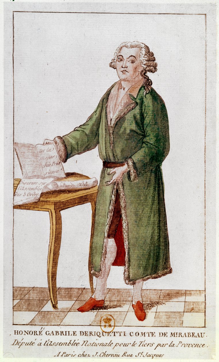 Honore Gabriel Riqueti Mirabeau (1749-91) by French School