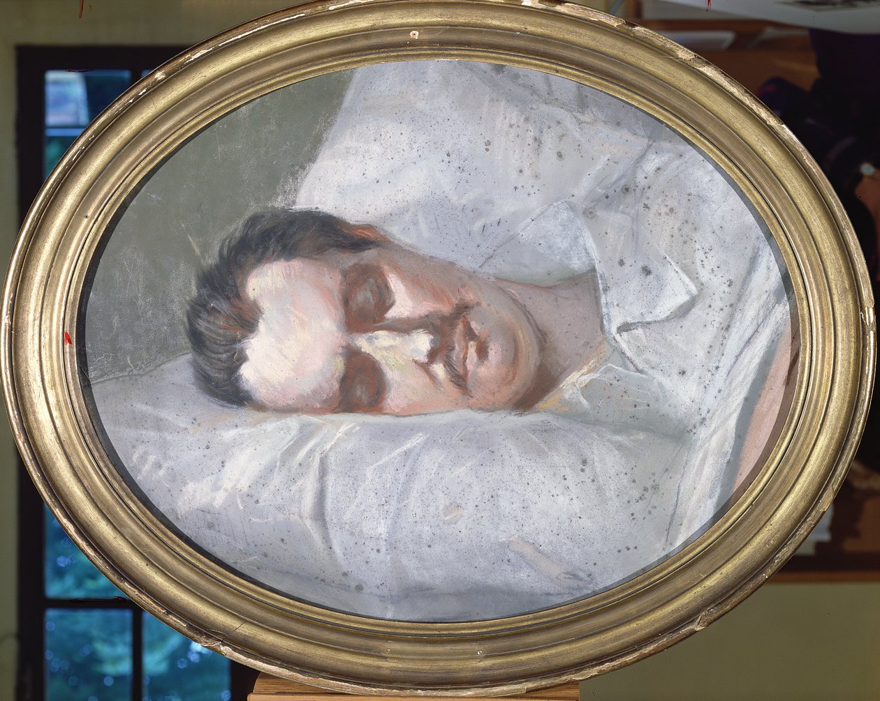 Honore de Balzac (1799-1850) Ölüm döşeğinde, 15 Ağustos 1850 by French School