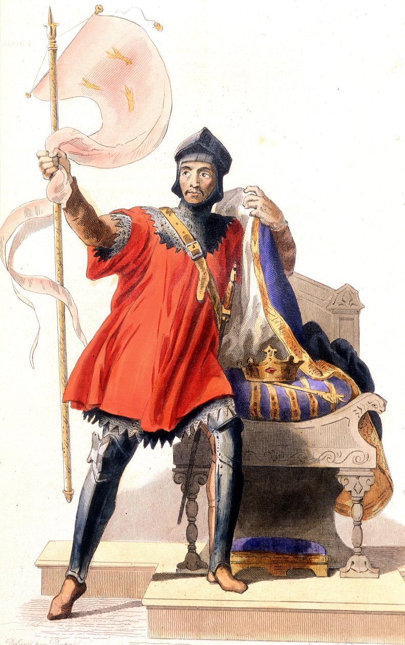 Hugues Capet ve afişi - “” Le Plutarque francais””, ed. Mennechet by French School