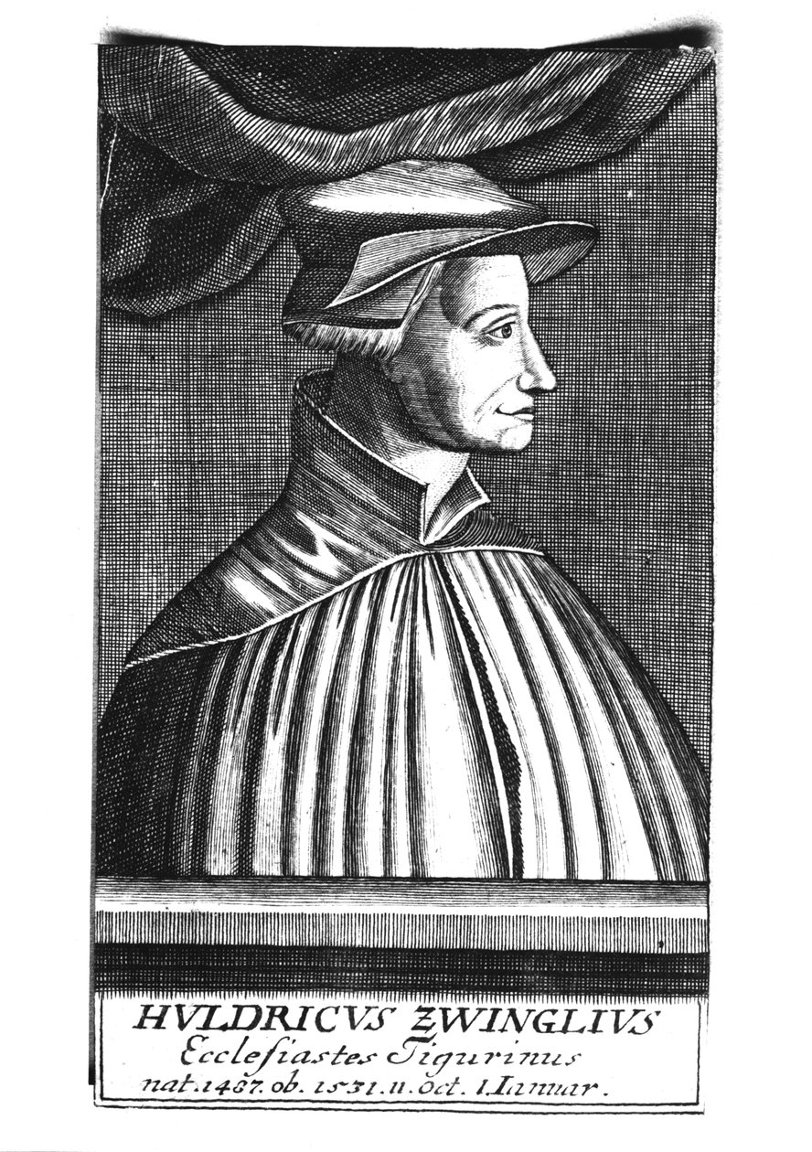 Huldrych Zwingli (1484-1531)   by French School