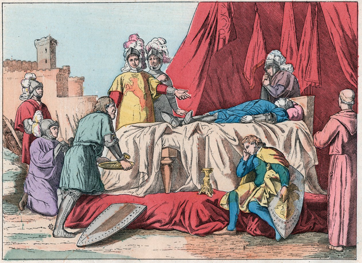 Yüz Yıl Savaşı: “” La mort de Bernard du Guesclin (1320-1380) devant Chateauneuf de Randon le 13/07/1380”” - Duguesclin
