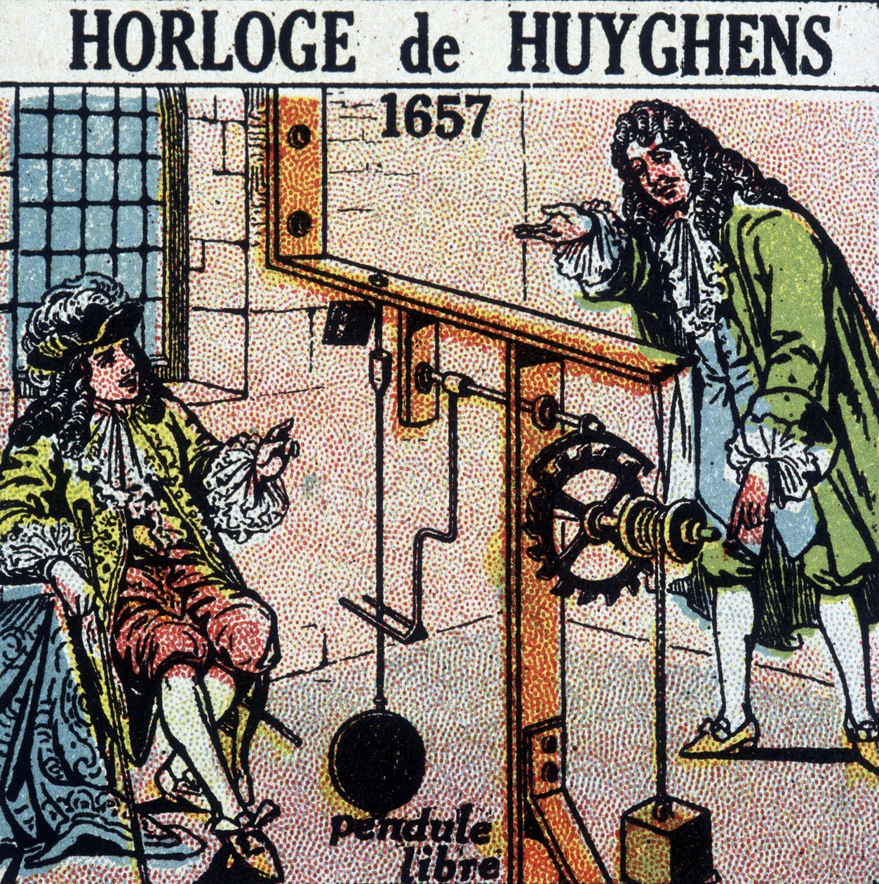 Huyghens saat 1657 (serbest sarkaç) - gravür, deb. 20. yüzyıl by French School