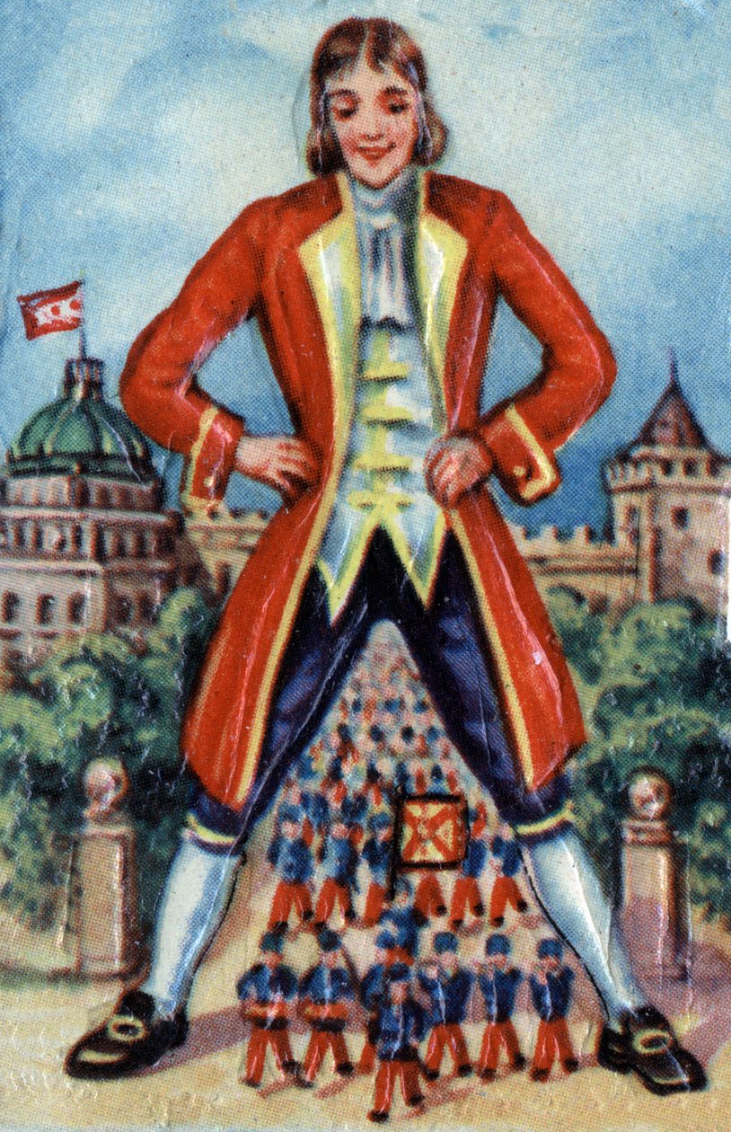 Jonathan Swift tarafından yazılan 'Gulliver'in Yolculuğu' illüstrasyonu, 1900 dolayları (chromo) by French School