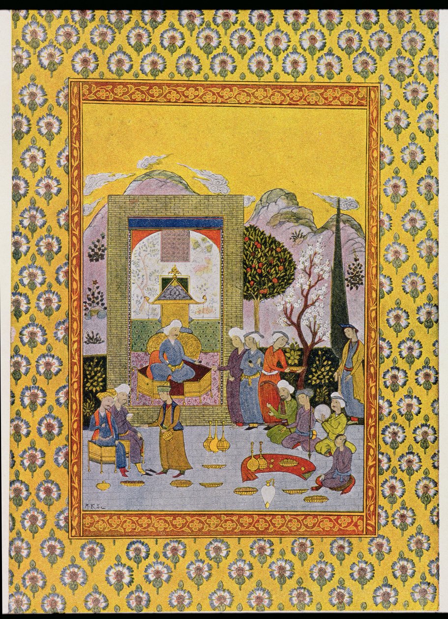Binbir Gece Masalları için illüstrasyon, 1895 (renkli gravür) by French School
