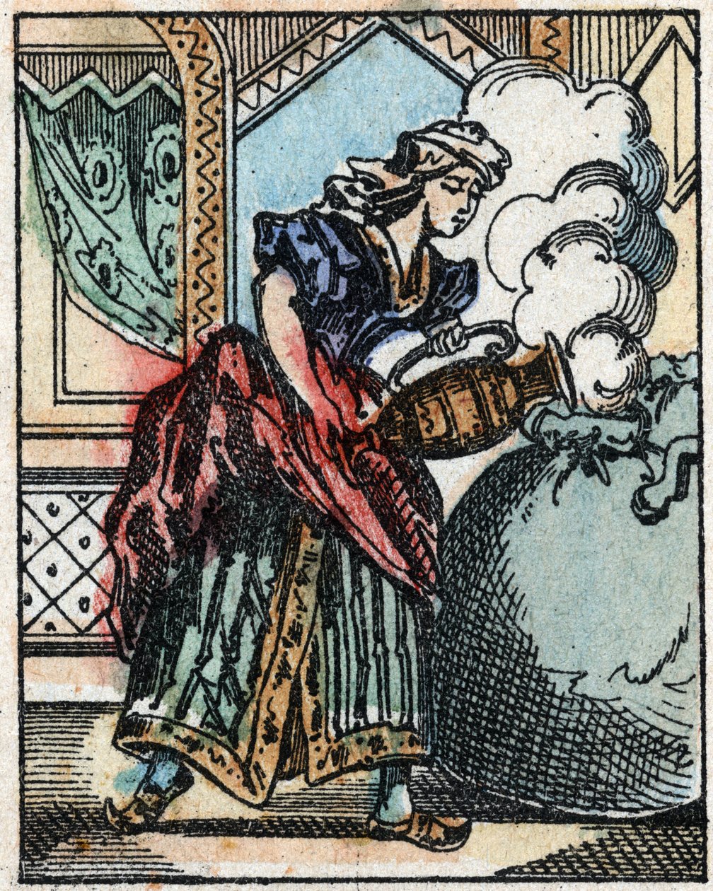 Binbir Gece Masalları için İllüstrasyon. Ali-Baba (Ali Baba).Imaging Pellerin