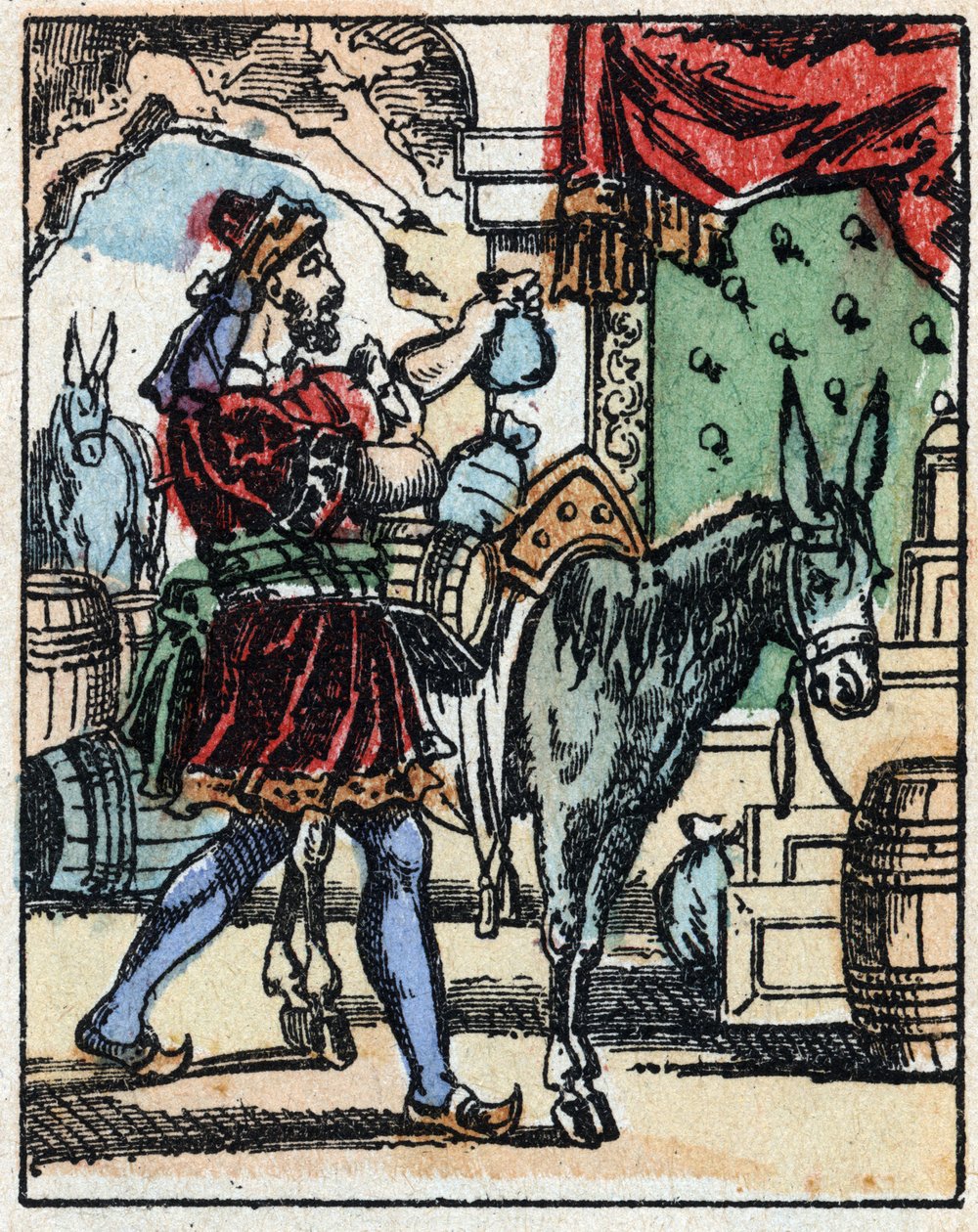 Binbir Gece Masalları için İllüstrasyon. Ali-Baba (Ali Baba).Imaging Pellerin