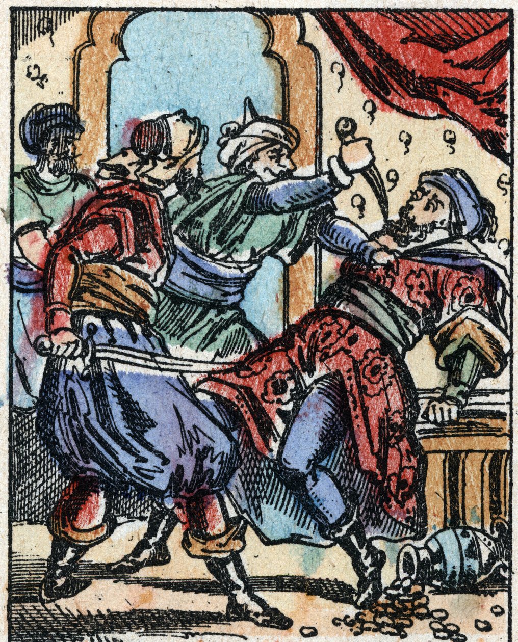 Binbir Gece Masalları için İllüstrasyon. Ali-Baba (Ali Baba).Imaging Pellerin