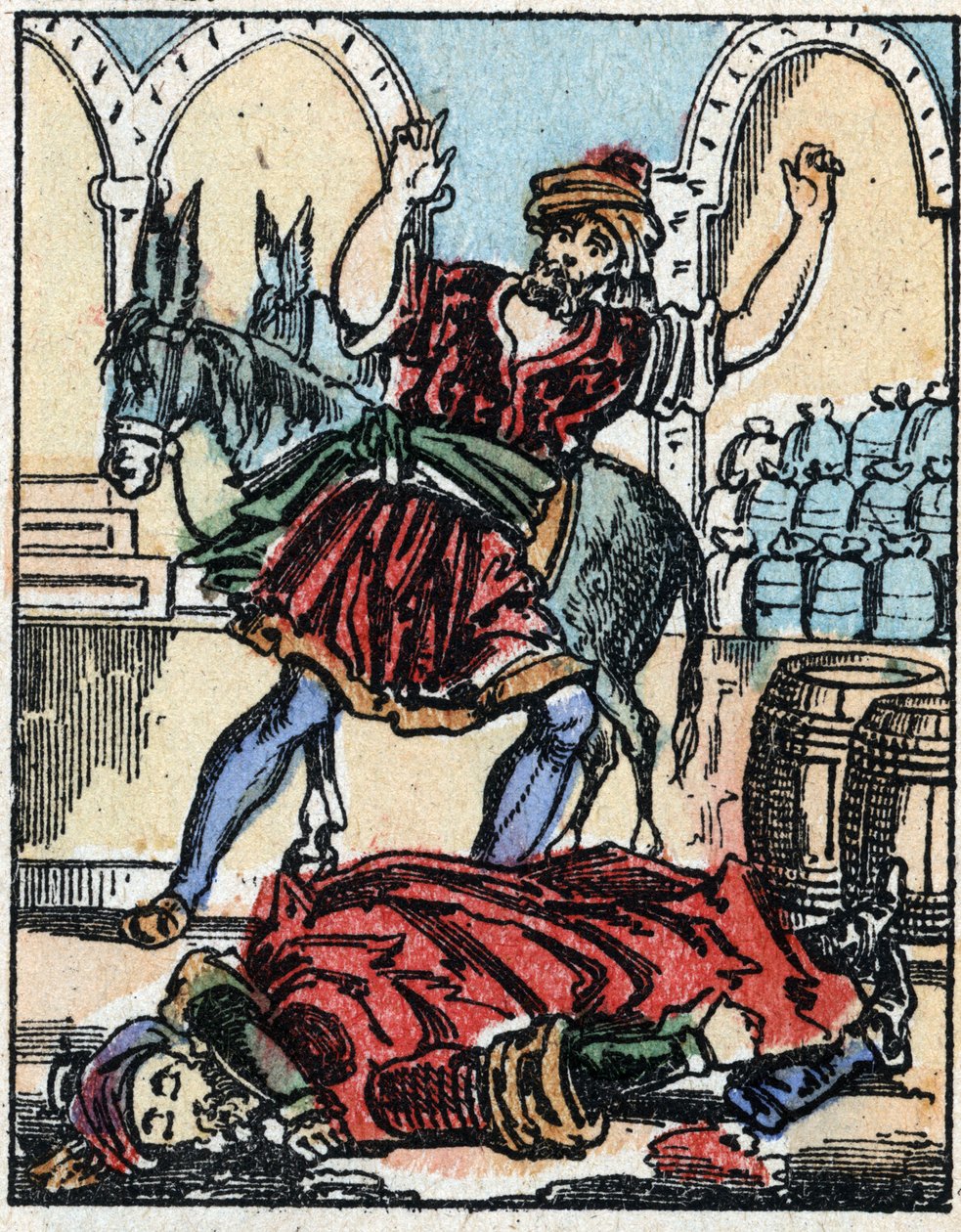 Binbir Gece Masalları için İllüstrasyon. Ali-Baba (Ali Baba).Imaging Pellerin