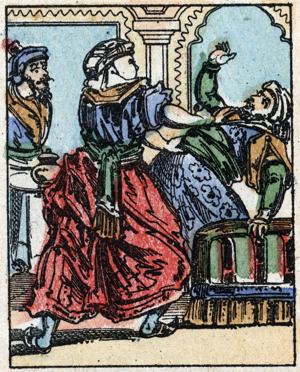 Binbir Gece Masalları için İllüstrasyon. Ali-Baba (Ali Baba).Imaging Pellerin