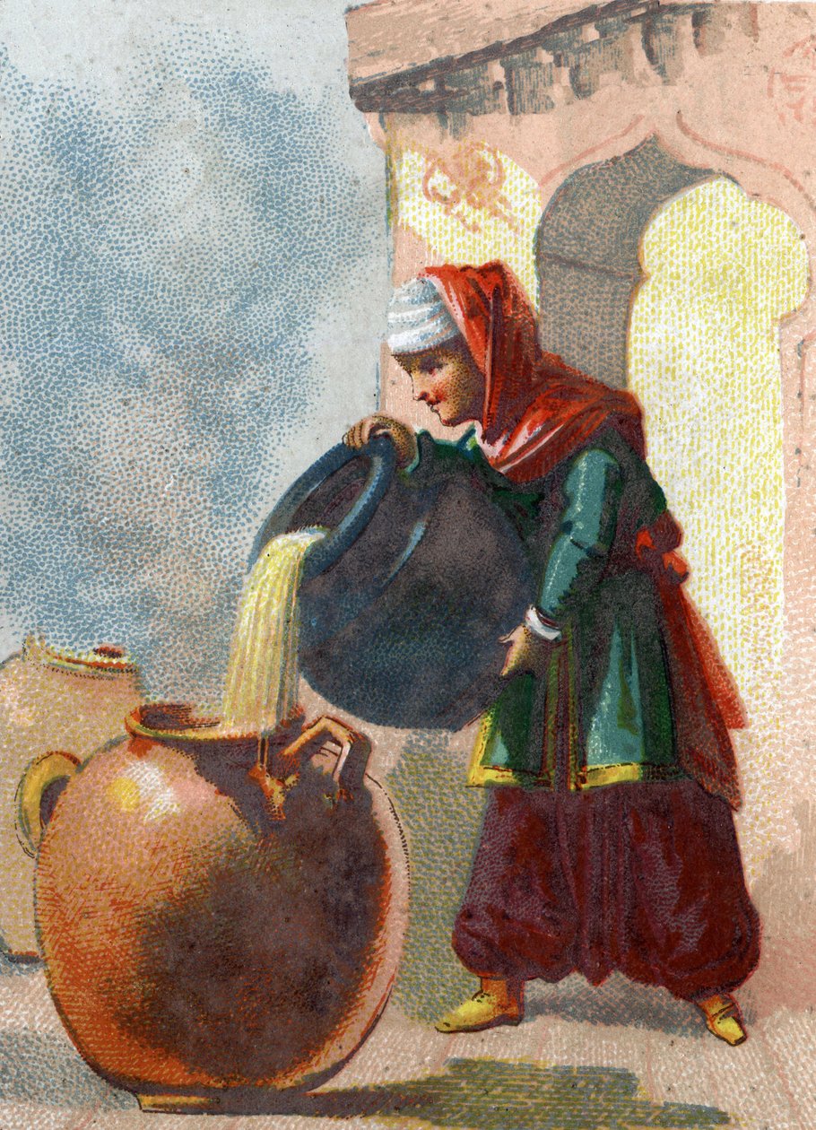 Binbir Gece Masalları için İllüstrasyon. Ali Baba