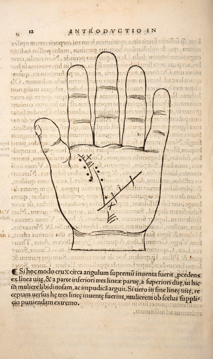 Joannes Indagioe, Strasbourg, 1531 tarafından Chiromantia