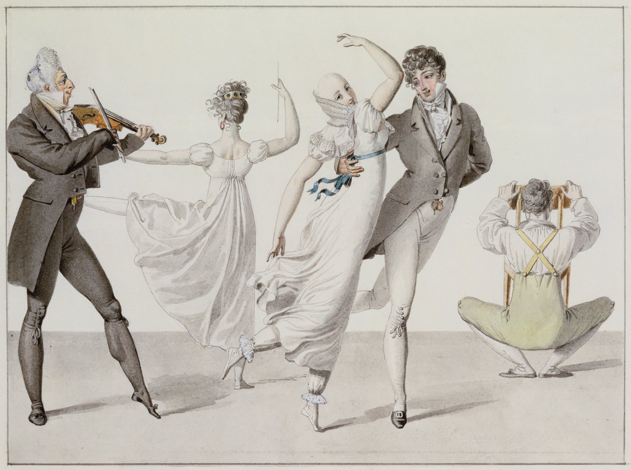 "Le Bon Genre"den çizim, c.1810 by French School
