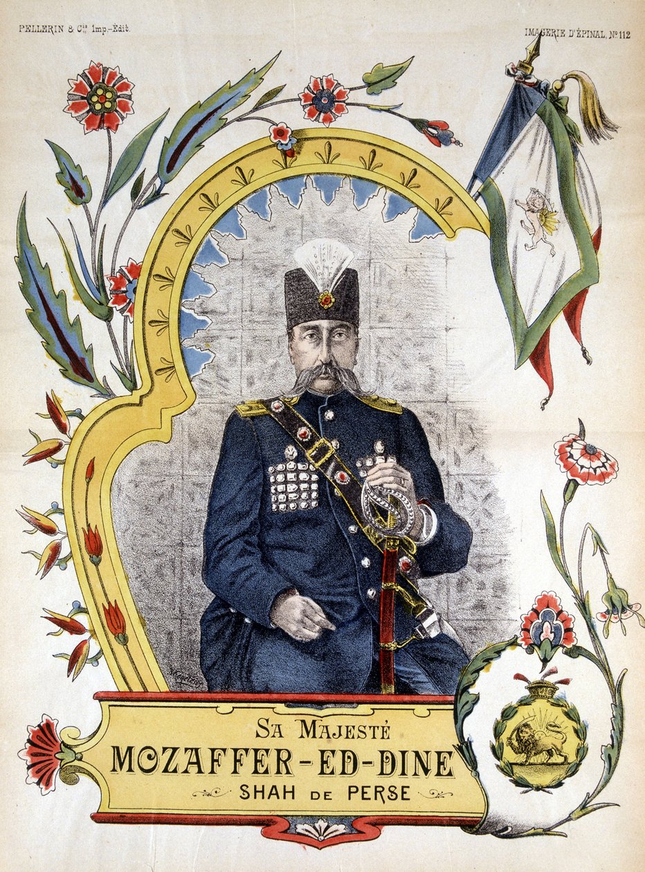 Epinal görüntüsü, Mozaffer ed dine (Mozaffer-ed-dine, Mozzafar-al-Din, Mozzafar al Din, Mozaffardin) 1896