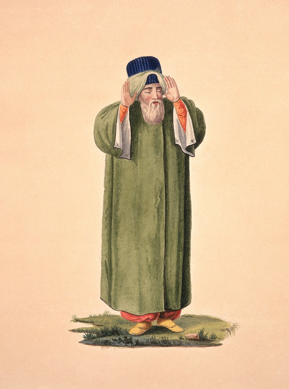 İmamın Namaza Çağırması, muhtemelen Mutfağa göre, Osmanlı dönemi, 18. yüzyılın üçüncü çeyreği (kağıt üzerinde wc) by French School