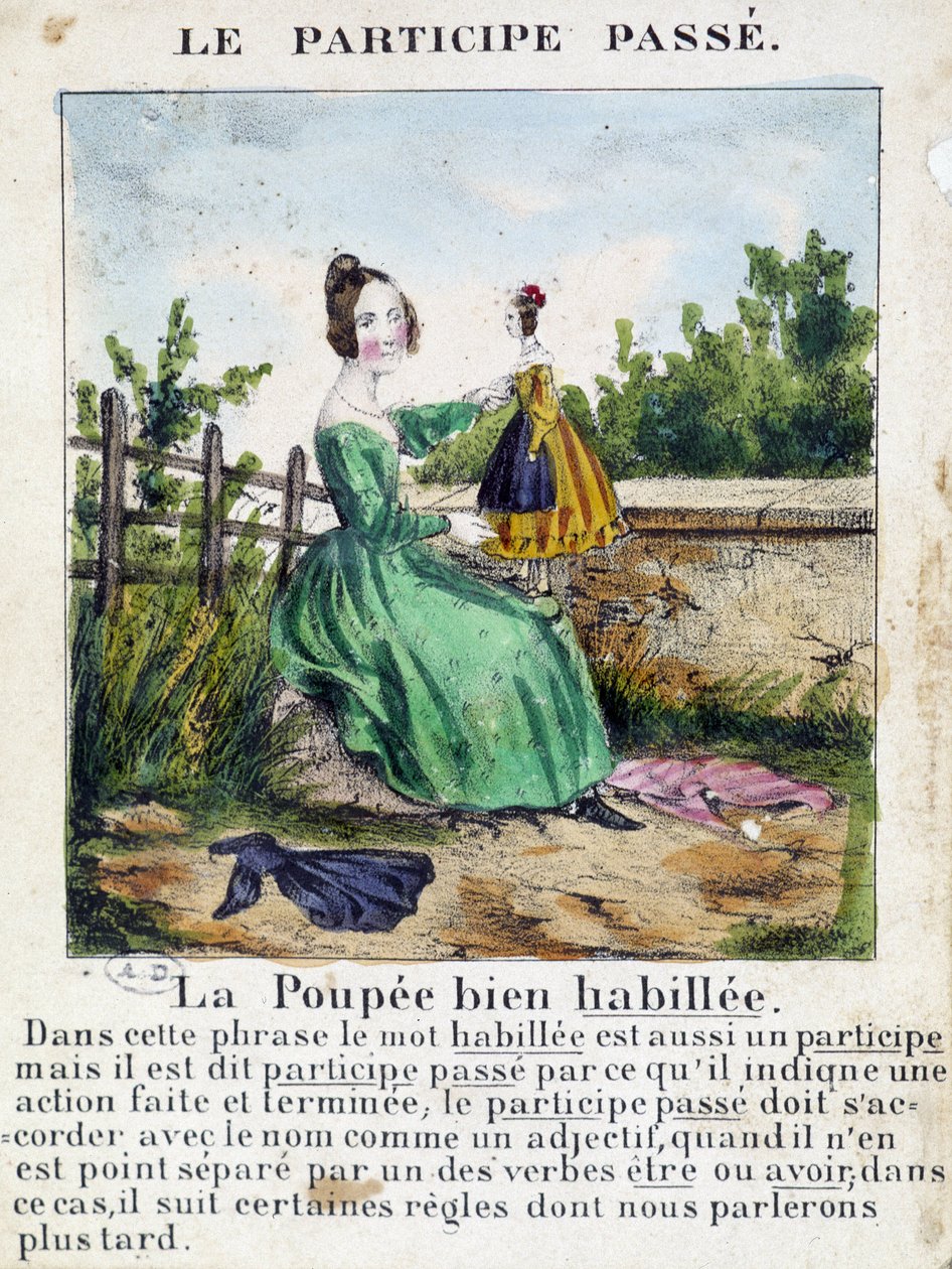 1850 dolaylarında “La grammaire en images” broşür albümünde. by French School