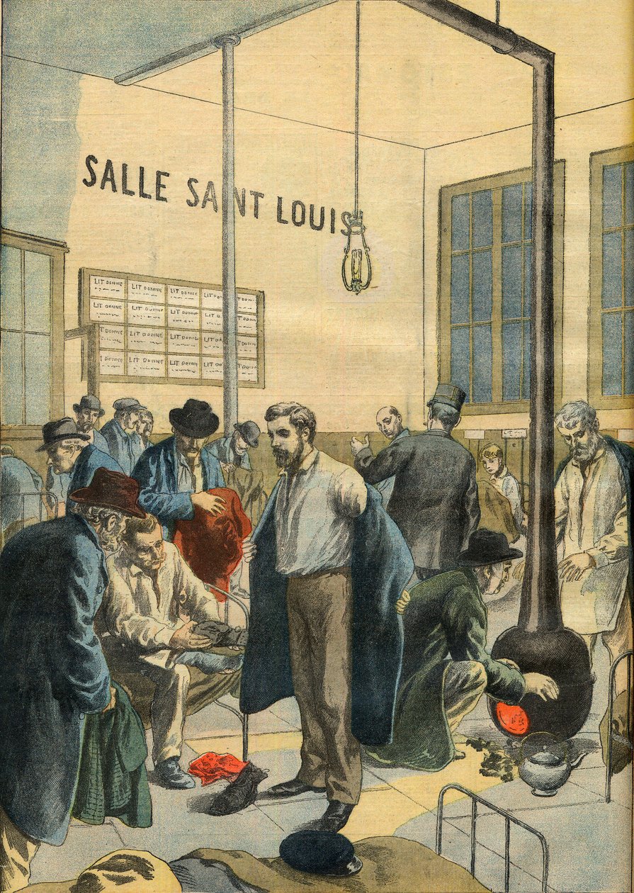Evsizler barınağında. Paris