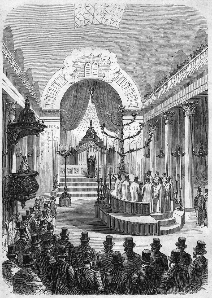 1864 yılında şehrin sinagogunda Bordeaux