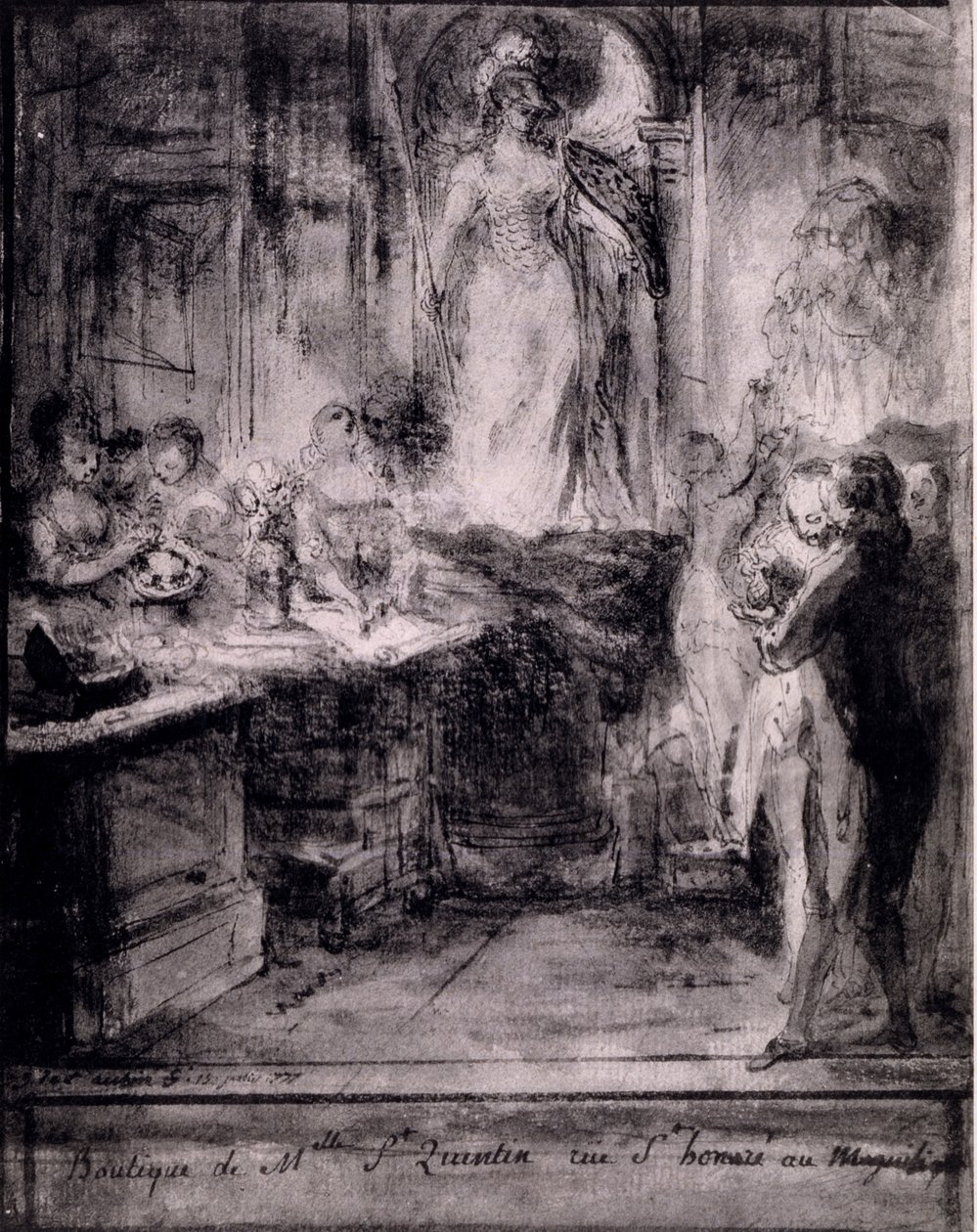 Venedik Dükkanının İçi, 1777 by French School