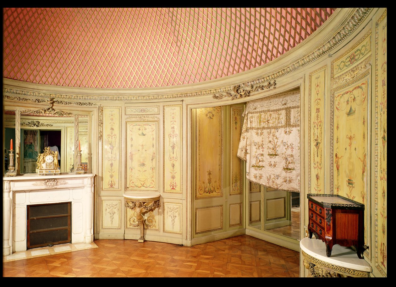 Christophe Huet (d.1759) tarafından panellerle dekore edilmiş banyonun içi by French School