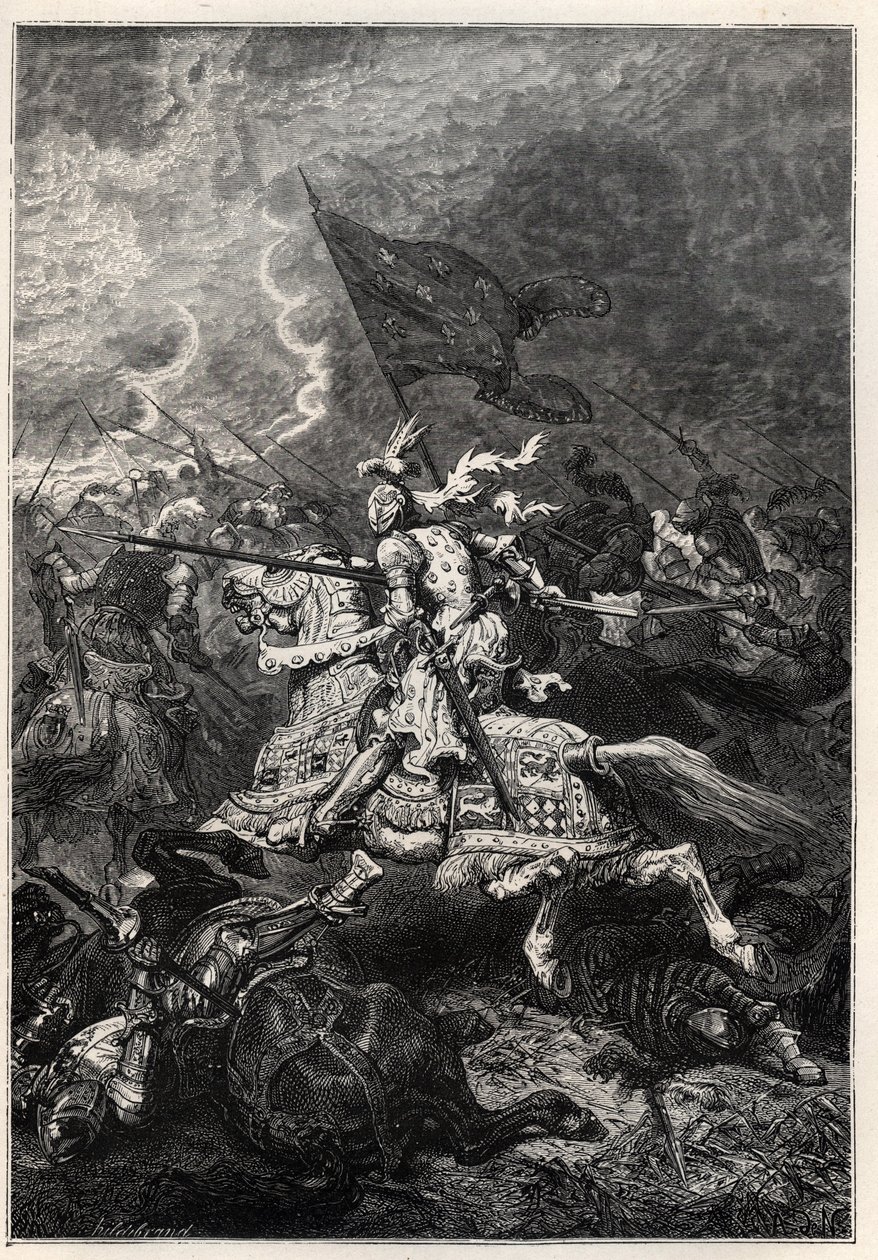 İtalyan Savaşları - Fornovo Savaşı - Venedik Ligi, Fransız kralı Charles VIII tarafından mağlup edildi - 1. İtalyan Savaşı - Charles VIII altında Fornoue (Fornovo) (İtalya) Savaşı 6 Temmuz by French School