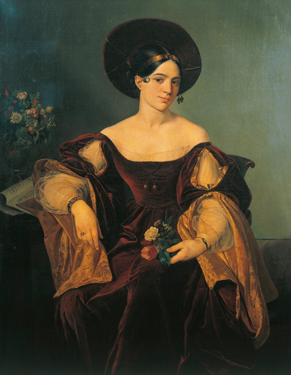 İtalya, milano, Fransız mezzo-soprano Maria Malibran'ın portresi (Maria Felicia Garcia) by French School