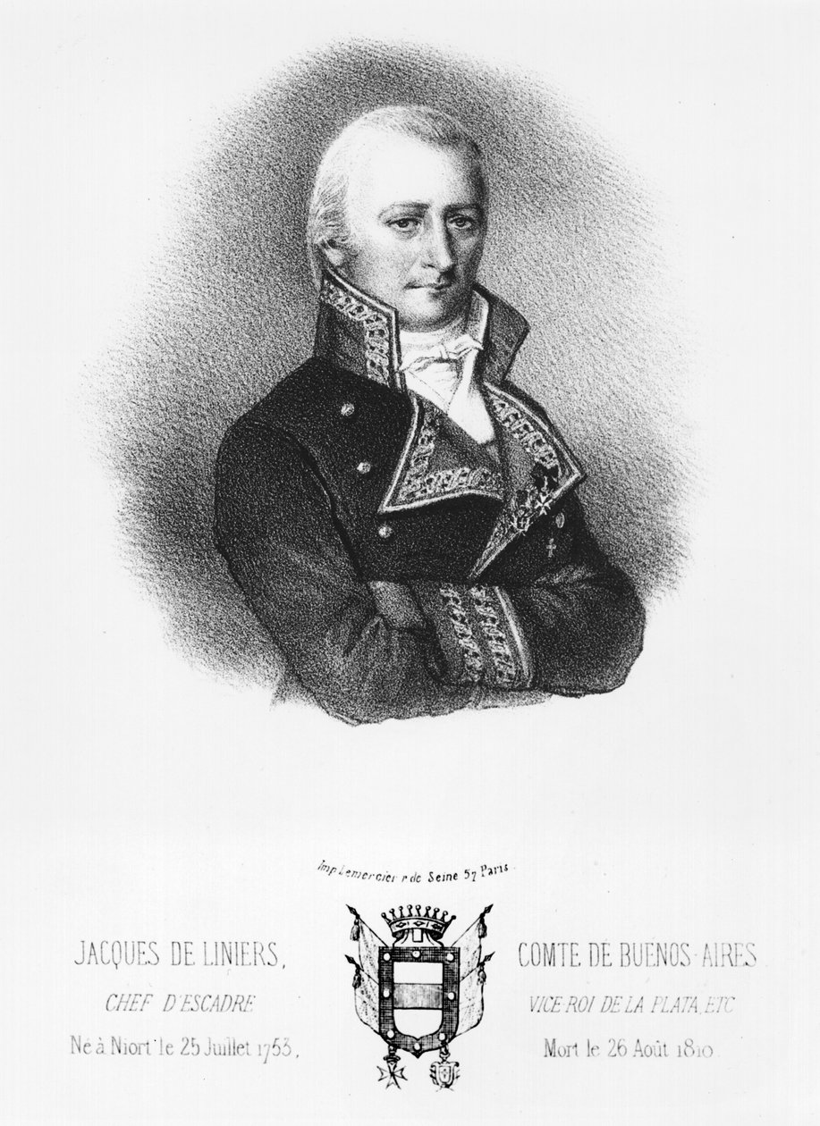Jacques de Liniers (1753-1810) 19. yüzyılın başlarında by French School