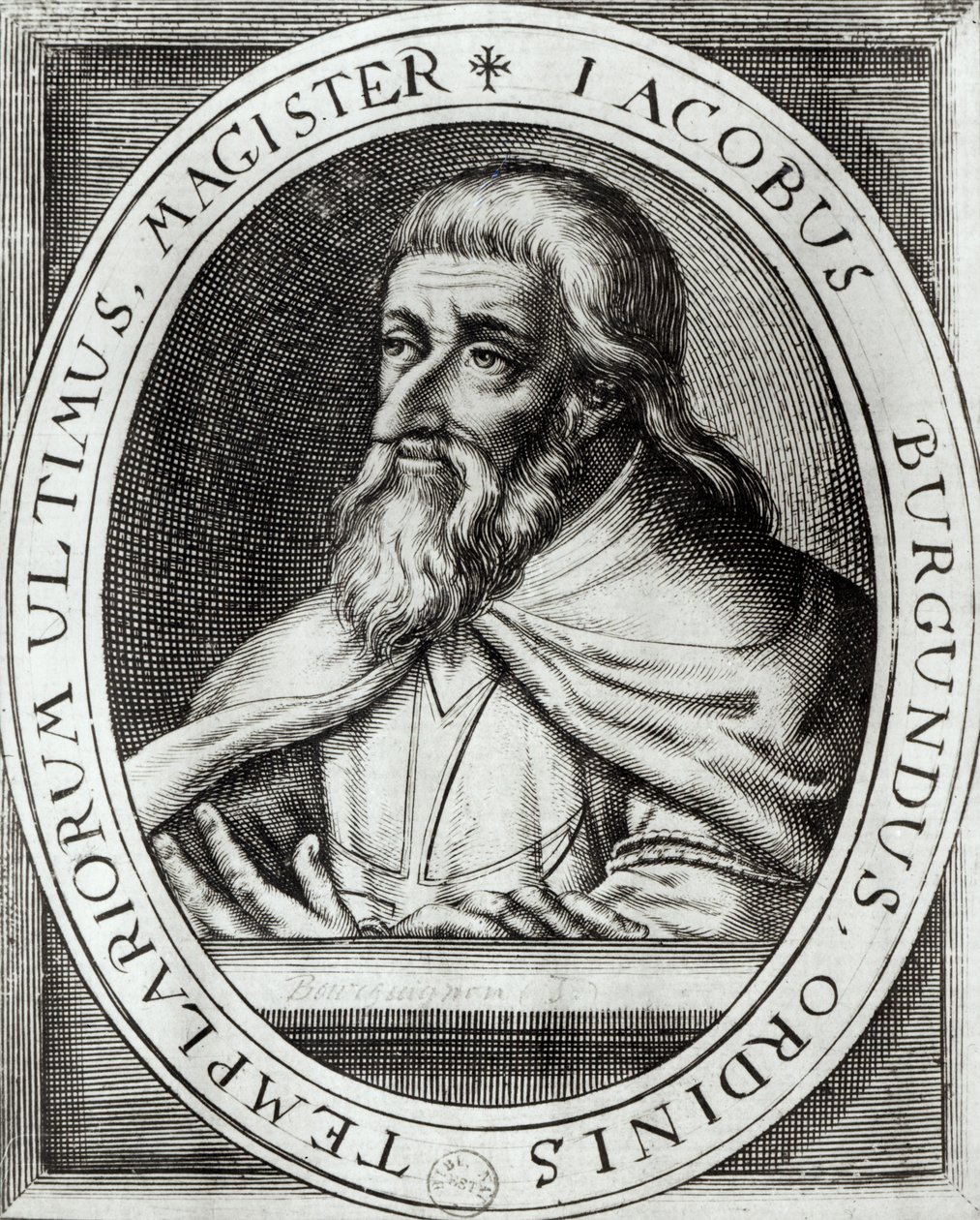 Jacques de Molay (c.1243-1314) Tapınak Şövalyelerinin Ustası by French School