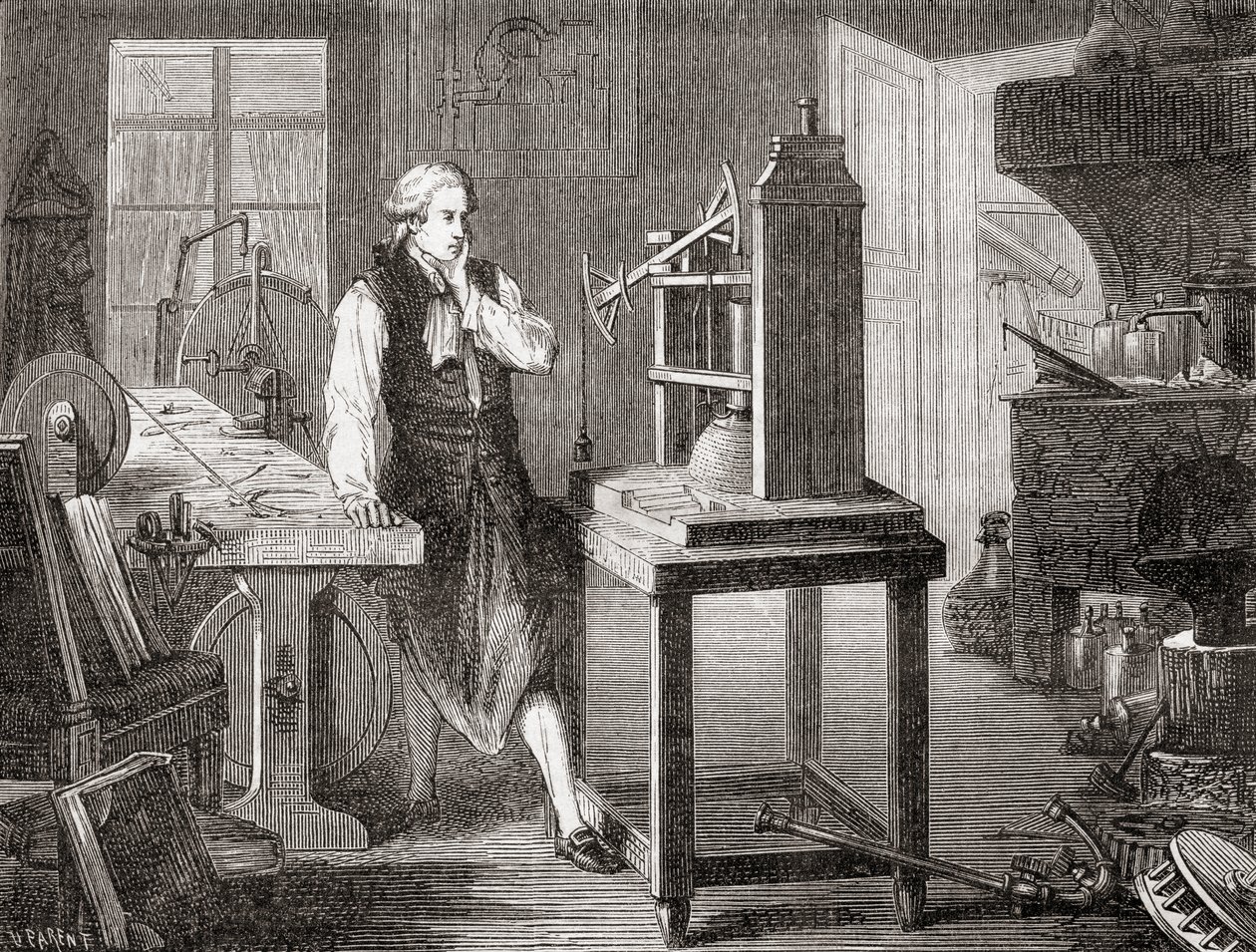 James Watt Glasgow atölyesinde Thomas Newcomen