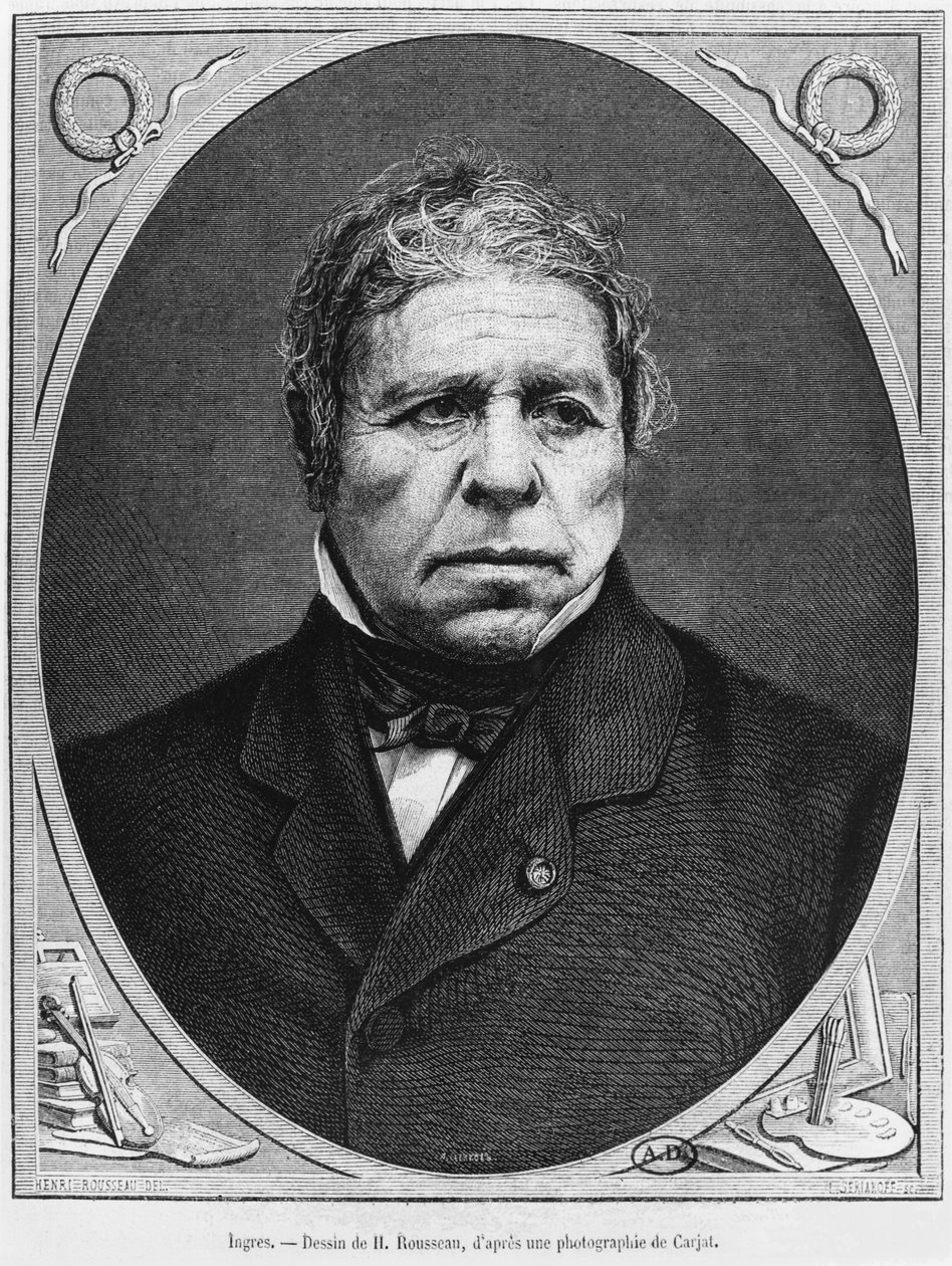 Jean Auguste Dominique Ingres (1780-1867), Etienne Carjat (1828-1906) 1867 tarafından çekilmiş bir fotoğraftan by French School