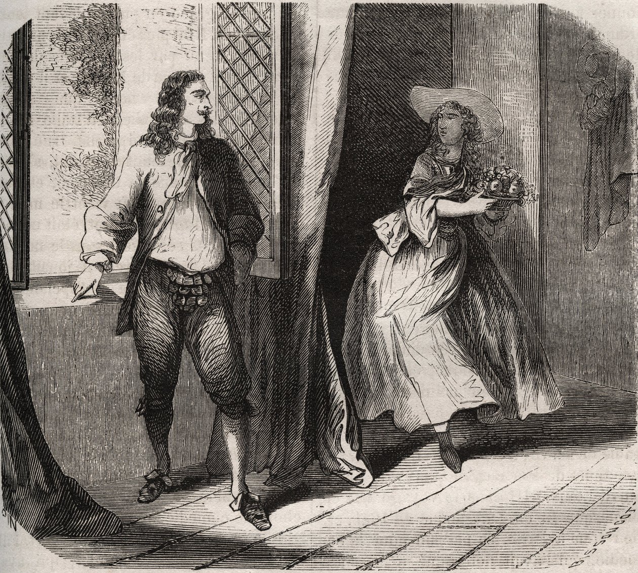 Jean Baptiste (Jean-Baptiste) Poquelin, dit Moliere (1622-1673), komedyen Mademoiselle de Brie