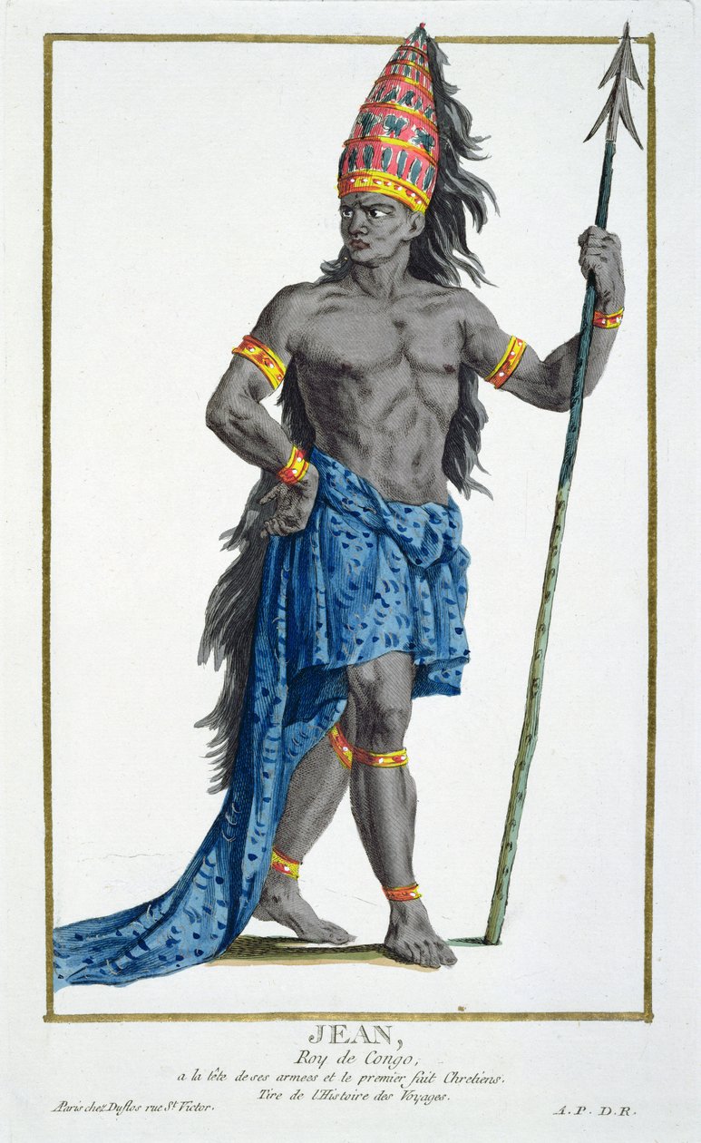 Jean, Kongo Kralı, Pierre Duflos (1742-1816), 1780 (bakır gravür) tarafından oyulmuş by French School