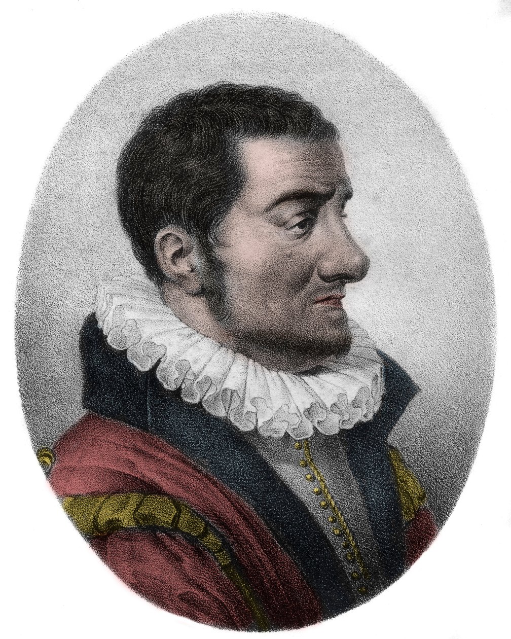 Jean Passerat (1534-1602) İngiliz siyasi hicivci ve şair - gravür - by French School