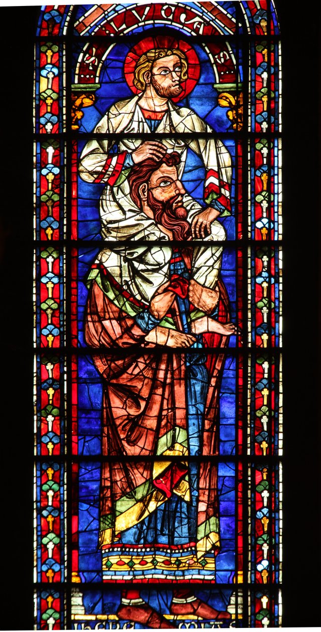 Omuzlarında Aziz Luke olan Jeremiah (w122) by French School
