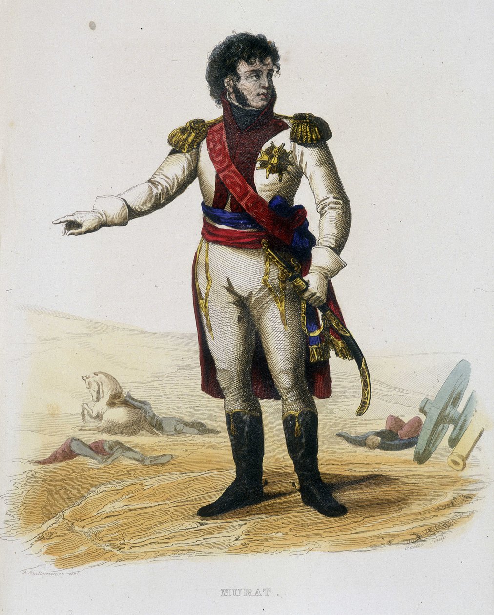 Joachim Murat (Gioacchino Murat) (1767-1815), Fransa Mareşali ve Napoli Kralı - “Plutarque Francais” filminde by French School