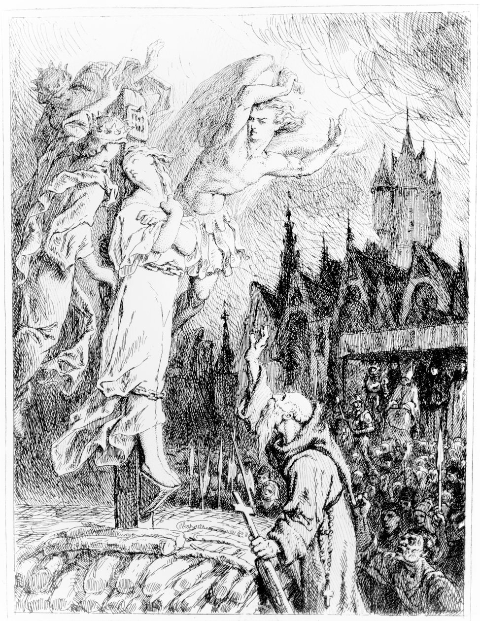 Joan of Arc tehlikede by French School