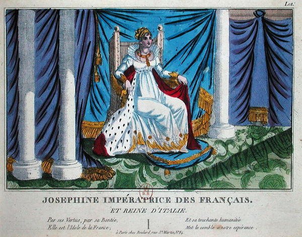 Josephine (1763-1814) Fransız İmparatoriçesi ve İtalya Kraliçesi (renkli taş) by French School
