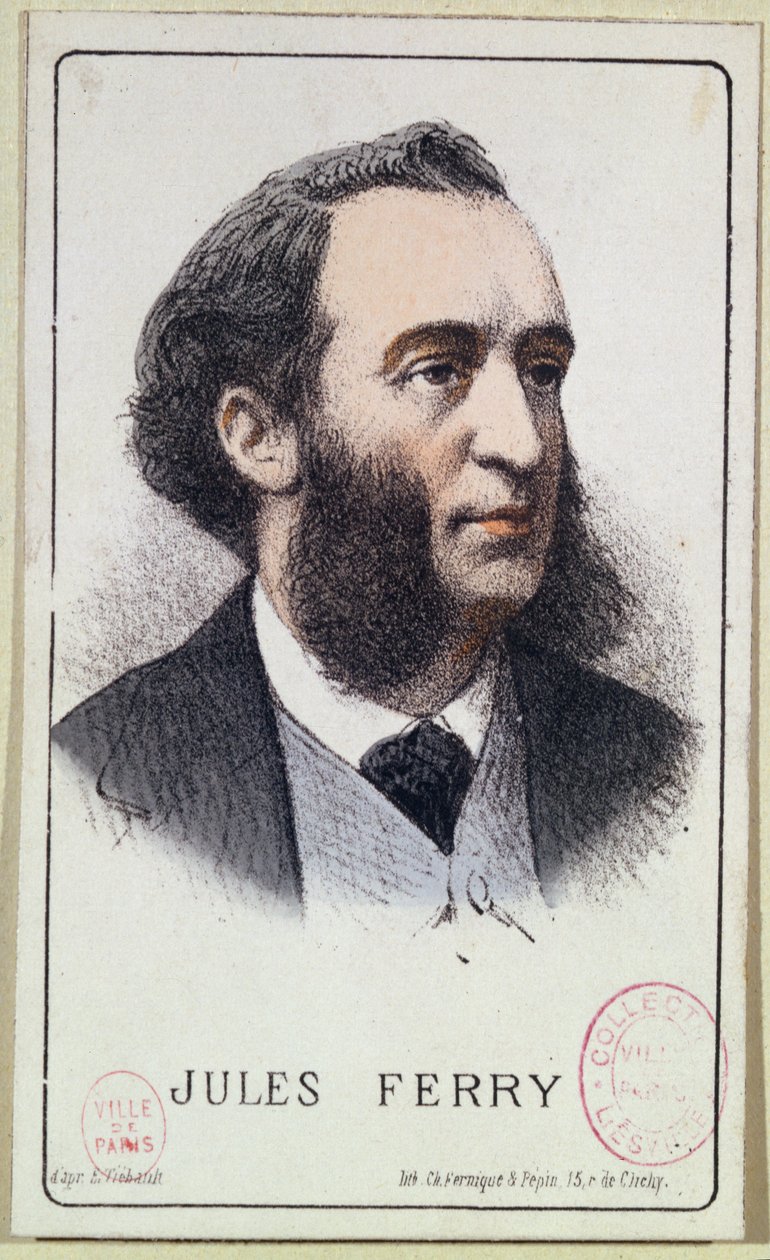Jules Feribotu (1832-93). bir okul ders kitabı için illüstrasyon. 19. yüzyılın sonlarında by French School