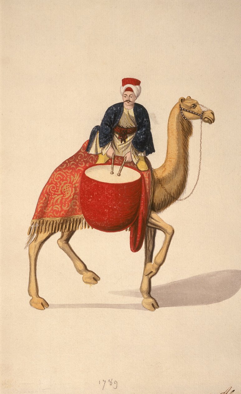 Kettle Davulcu, Osmanlı dönemi, 1789 (kağıt üzerinde wc) by French School
